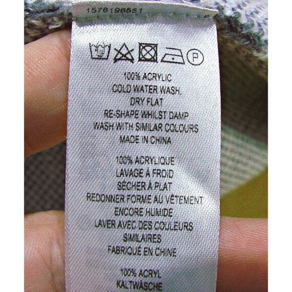 French Connection Womens Long Sweater Gray Pink Plaid Open Cardigan Pockets Sz M - Picture 5 of 9